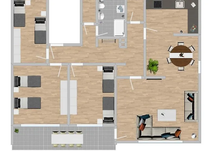 Dug101 - Grosse Monteurwohnung Apartamento *